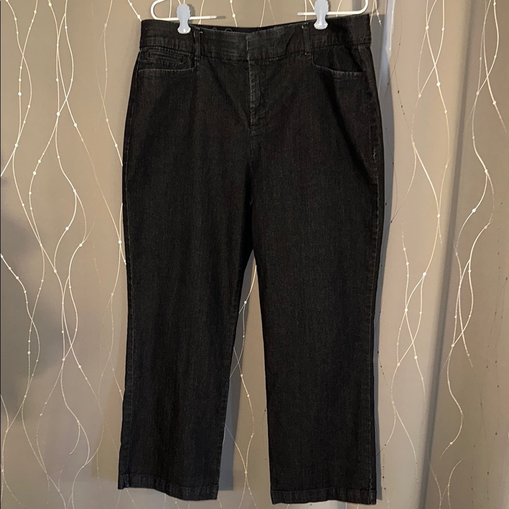 👙JM Collection Women’s Average 14 Petite Dark Blue Ankle Jeans